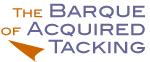 The Barque Acquired Tacking logo, with an orange sail at an angle.
